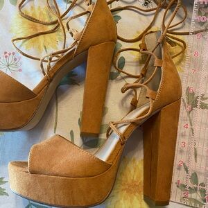 Nicole Miller high wrap around heels brand new